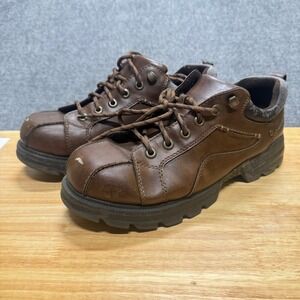 VTG Brown Boots Mens size 12 Hiking Low-top Black Sole Y2K